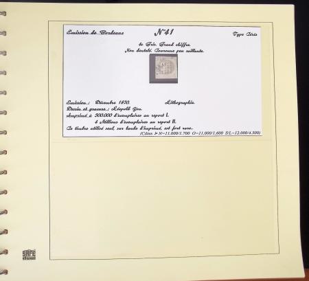1849-1874, Deux albums présentant le timbre et la lettre