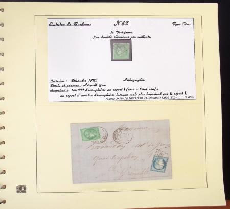 1849-1874, Deux albums présentant le timbre et la lettre