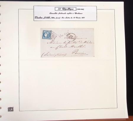 1849-1874, Deux albums présentant le timbre et la lettre