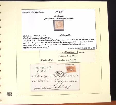 1849-1874, Deux albums présentant le timbre et la lettre