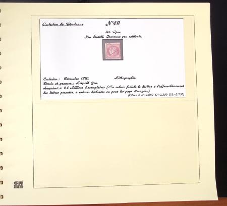 1849-1874, Deux albums présentant le timbre et la lettre