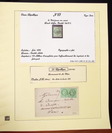 1849-1874, Deux albums présentant le timbre et la lettre