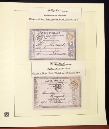 1849-1874, Deux albums présentant le timbre et la lettre