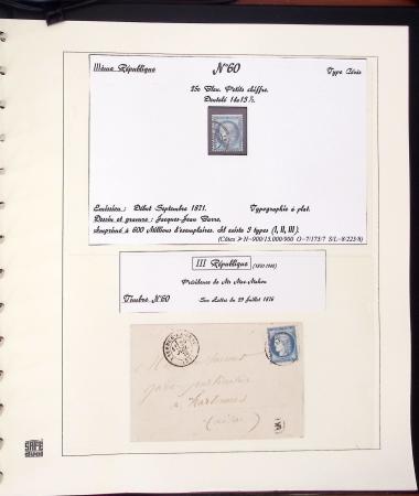 1849-1874, Deux albums présentant le timbre et la lettre