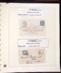 1849-1874, Deux albums présentant le timbre et la lettre
