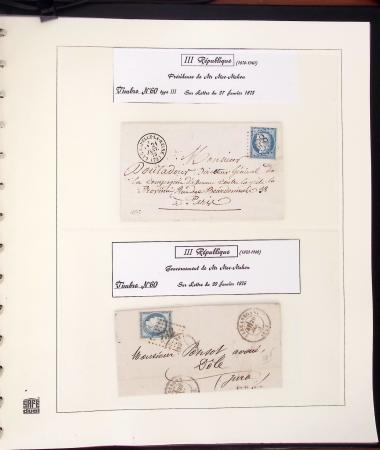 1849-1874, Deux albums présentant le timbre et la lettre
