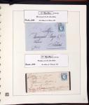 1849-1874, Deux albums présentant le timbre et la lettre