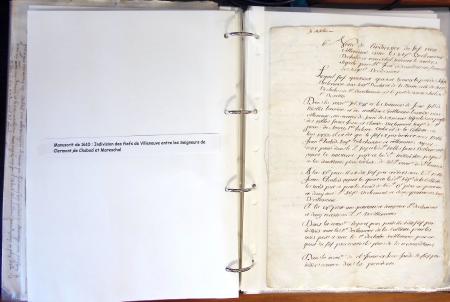 1557-1859, Deux classeurs de documents, lettres, textes