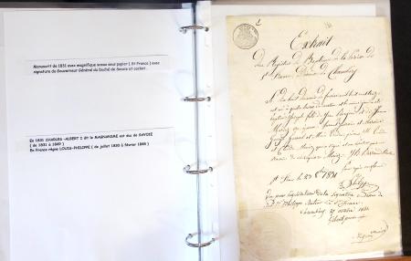 1557-1859, Deux classeurs de documents, lettres, textes