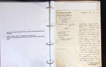 1557-1859, Deux classeurs de documents, lettres, textes