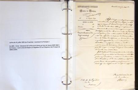 1557-1859, Deux classeurs de documents, lettres, textes