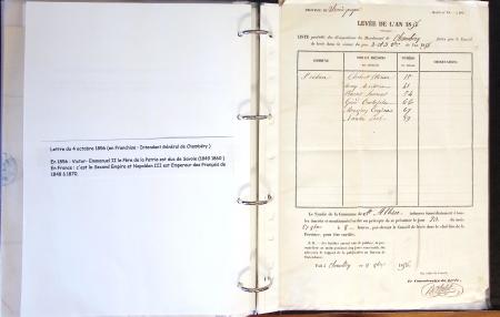 1557-1859, Deux classeurs de documents, lettres, textes