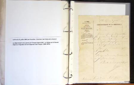 1557-1859, Deux classeurs de documents, lettres, textes