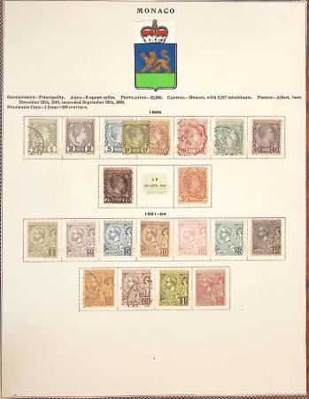 1885-94 Feuille d'album Scott avec divers timbres neufs