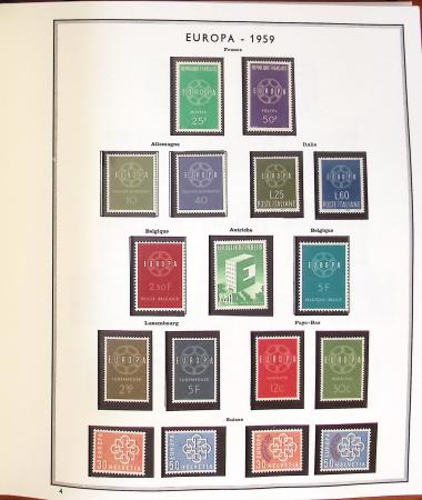 1956-1993, Collection Europa en un album Cérès en neuf