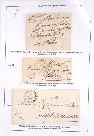 1795-1874, Solide ensemble de lettres sur les HAUTES-PYRENEES