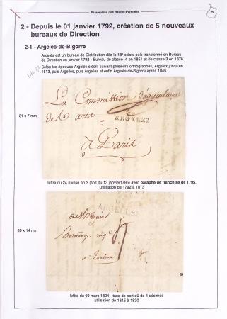 1795-1874, Solide ensemble de lettres sur les HAUTES-PYRENEES