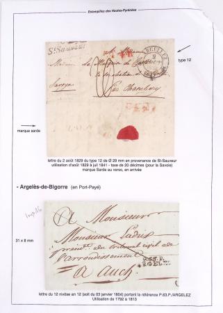 1795-1874, Solide ensemble de lettres sur les HAUTES-PYRENEES