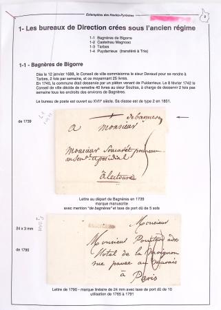1795-1874, Solide ensemble de lettres sur les HAUTES-PYRENEES