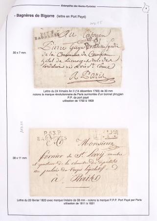 1795-1874, Solide ensemble de lettres sur les HAUTES-PYRENEES