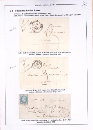 1795-1874, Solide ensemble de lettres sur les HAUTES-PYRENEES