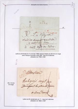 1795-1874, Solide ensemble de lettres sur les HAUTES-PYRENEES