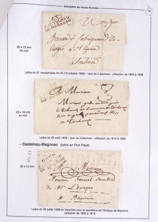 1795-1874, Solide ensemble de lettres sur les HAUTES-PYRENEES