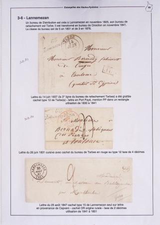 1795-1874, Solide ensemble de lettres sur les HAUTES-PYRENEES