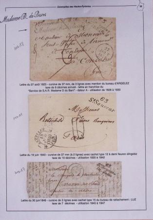 1795-1874, Solide ensemble de lettres sur les HAUTES-PYRENEES