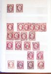 1849-1876, 6 petits classeurs avec stock de classiques
