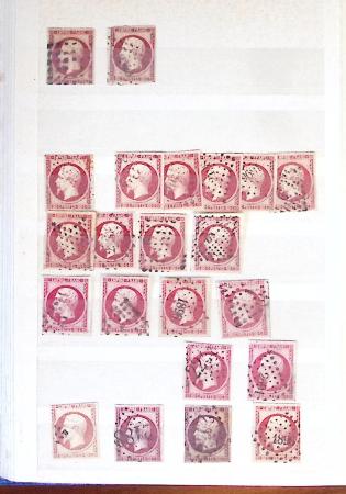 1849-1876, 6 petits classeurs avec stock de classiques