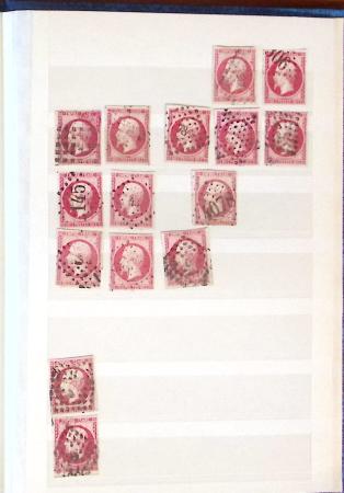 1849-1876, 6 petits classeurs avec stock de classiques