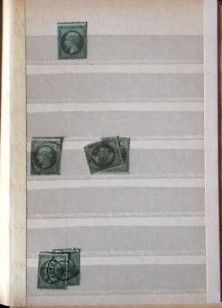 1849-1876, 6 petits classeurs avec stock de classiques