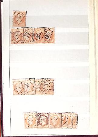 1849-1876, 6 petits classeurs avec stock de classiques
