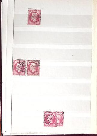 1849-1876, 6 petits classeurs avec stock de classiques