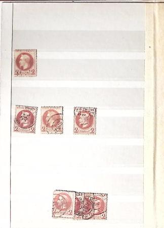 1849-1876, 6 petits classeurs avec stock de classiques