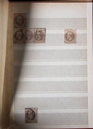 1849-1876, 6 petits classeurs avec stock de classiques