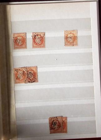 1849-1876, 6 petits classeurs avec stock de classiques