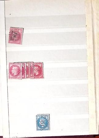1849-1876, 6 petits classeurs avec stock de classiques