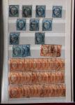 1849-1876, 6 petits classeurs avec stock de classiques