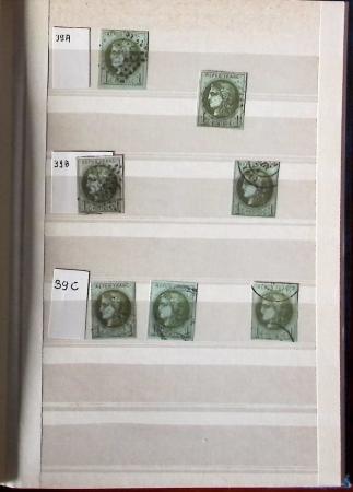1849-1876, 6 petits classeurs avec stock de classiques