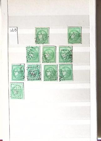 1849-1876, 6 petits classeurs avec stock de classiques