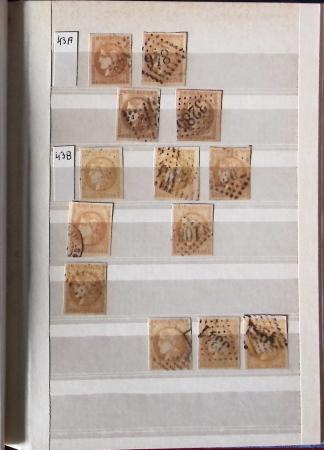 1849-1876, 6 petits classeurs avec stock de classiques