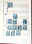 1849-1876, 6 petits classeurs avec stock de classiques