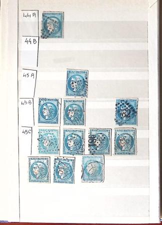 1849-1876, 6 petits classeurs avec stock de classiques
