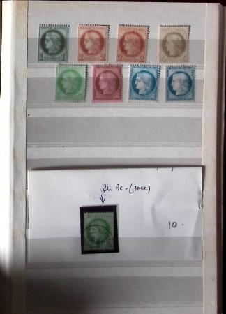 1849-1876, 6 petits classeurs avec stock de classiques