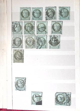 1849-1876, 6 petits classeurs avec stock de classiques