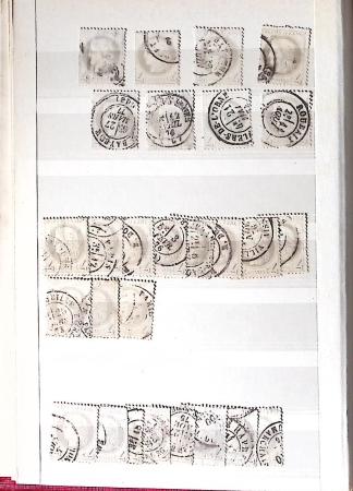 1849-1876, 6 petits classeurs avec stock de classiques