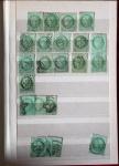 1849-1876, 6 petits classeurs avec stock de classiques