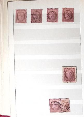 1849-1876, 6 petits classeurs avec stock de classiques